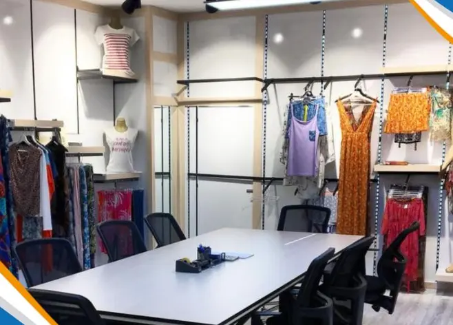 Tekstil Showroom Rafları, uygulama fotoğrafı 1